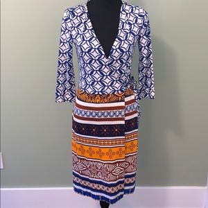 New Julian 2 Desert Band Silk Jersey Wrap Dress